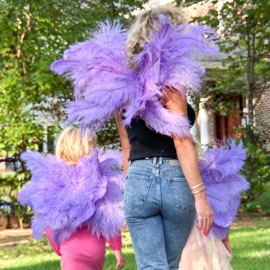 Large Ostrich Feather Wings - Lavender - Feathers