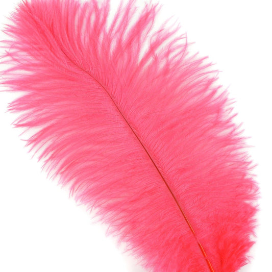 Large Ostrich Feathers - 17’’ + Drabs - Coral - 1 piece - Ostrich Feathers