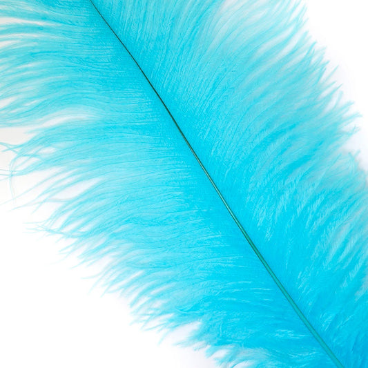 Large Ostrich Feathers - 17’’ + Drabs - Light Turquoise - Ostrich Feathers