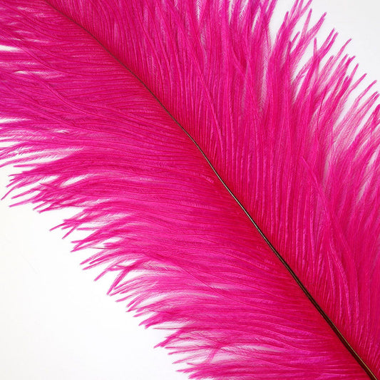 Large Ostrich Feathers - 17’’ + Drabs - Shocking Pink - Ostrich Feathers