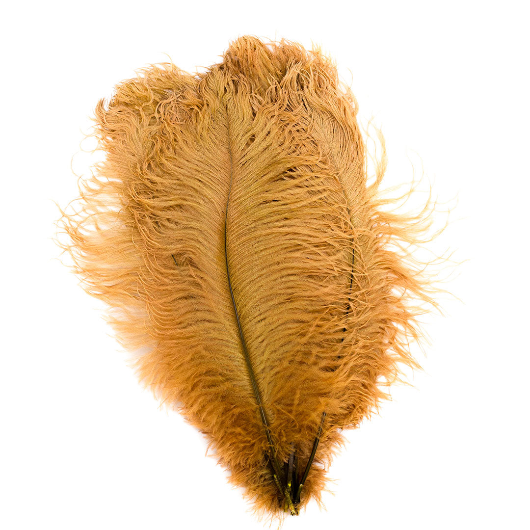 Large Ostrich Feathers - 17’’ + Drabs - Toasted Almond - Ostrich Feathers