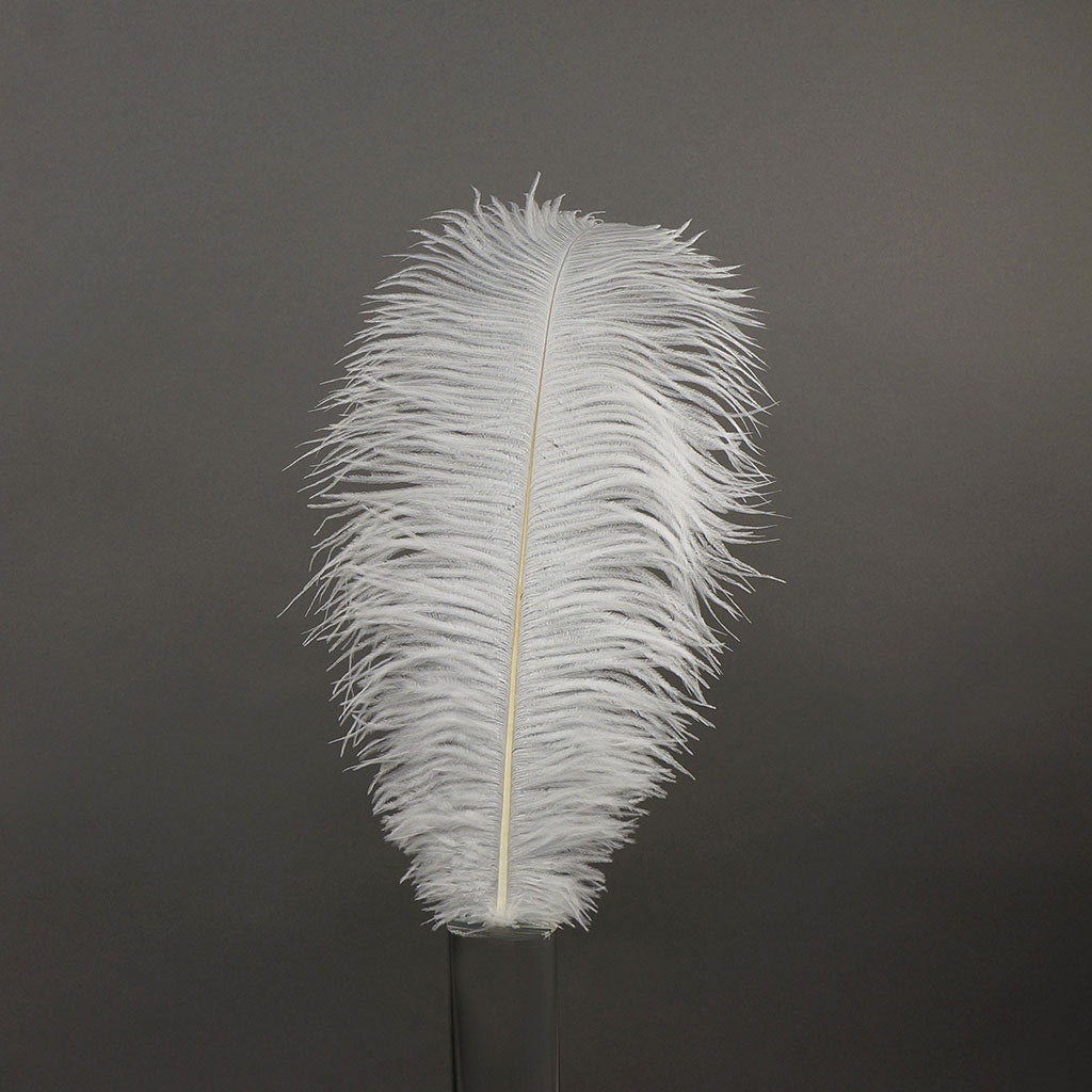 Large Ostrich Feathers - 17’’ + Drabs - White - 1 piece - Ostrich Feathers