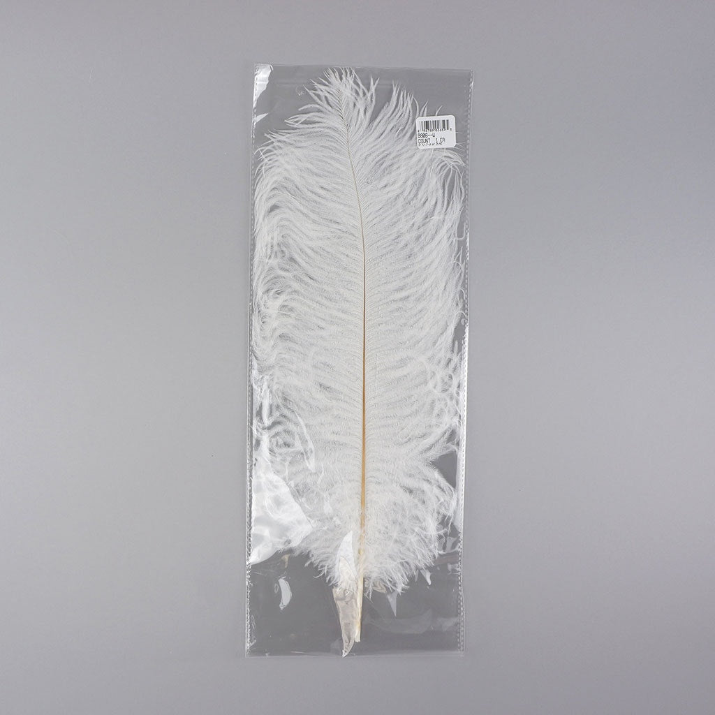 Large Ostrich Feathers - 17’’ + Drabs - White - Ostrich Feathers