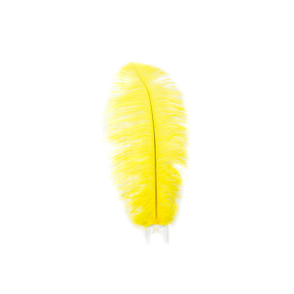 Large Ostrich Feathers - 17’’ + Drabs - Yellow - 1 piece - Ostrich Feathers