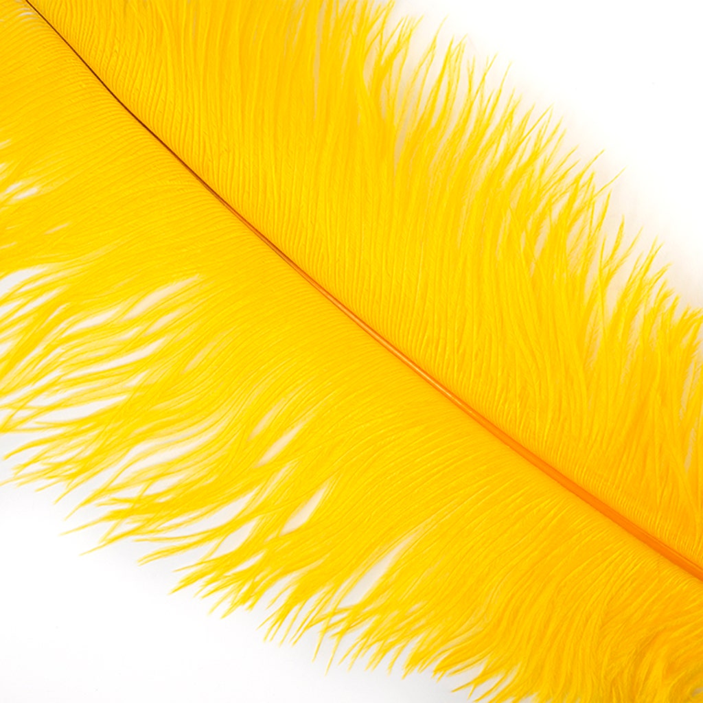 Large Ostrich Feathers - 18-24’’ Spads - Gold Ostrich Feathers - 12 pieces - Ostrich Feathers