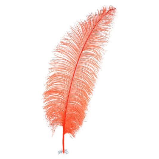 Large Ostrich Feathers - 18-24’’ Spads - Hot Orange - 1 piece - Ostrich Feathers