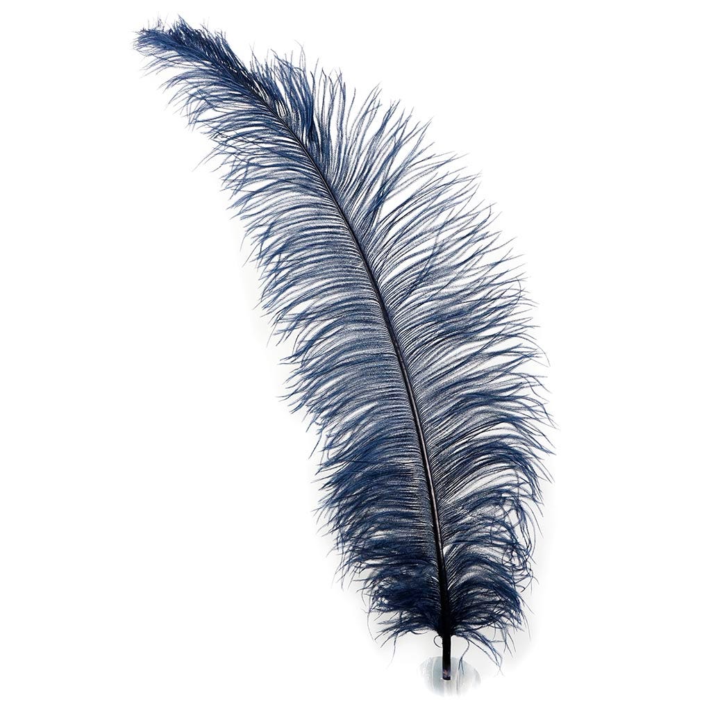 Large Ostrich Feathers - 18-24’’ Spads - Navy - 1 piece - Ostrich Feathers