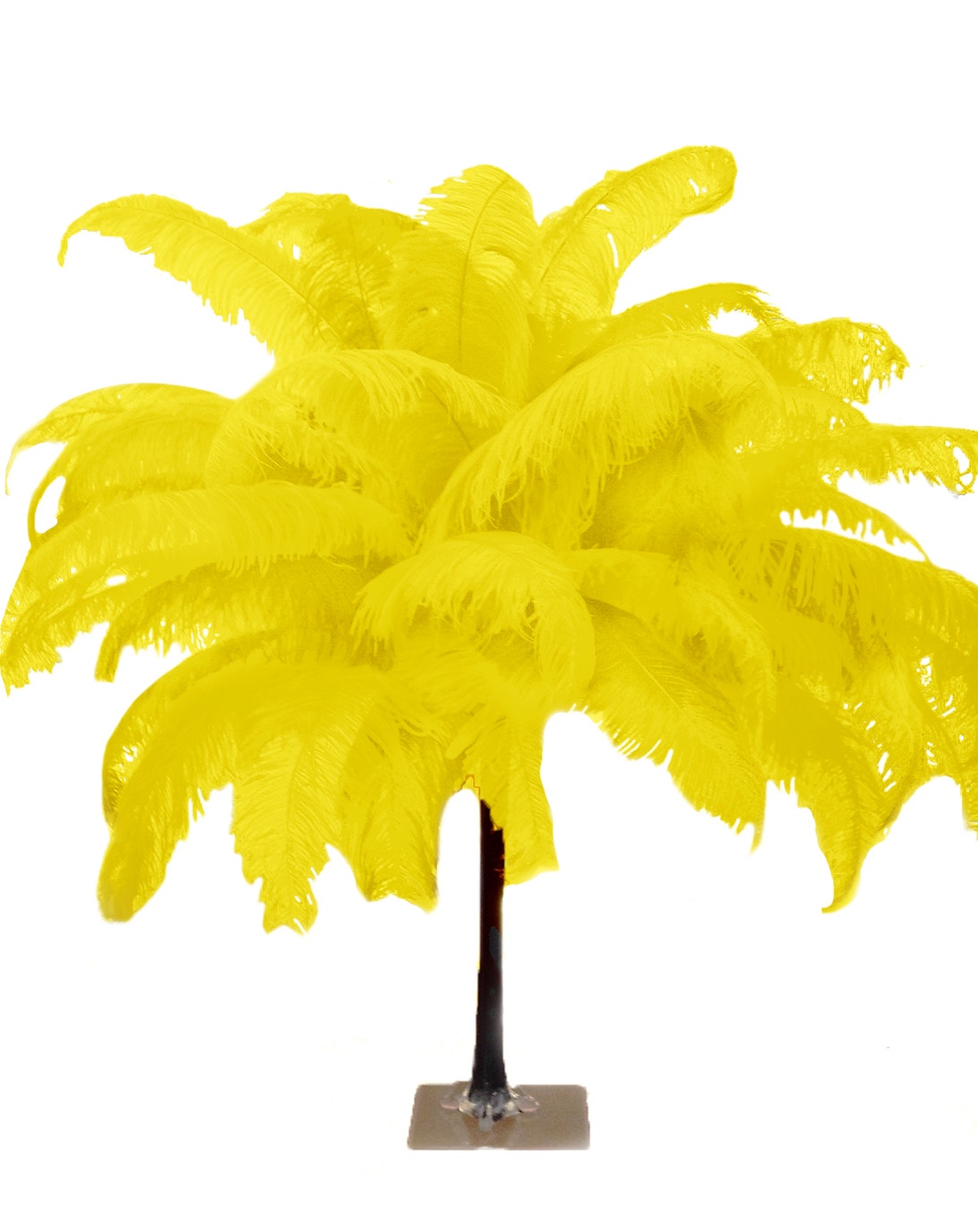 Large Ostrich Feathers - 18-24’’ Spads - Yellow - Ostrich Feathers