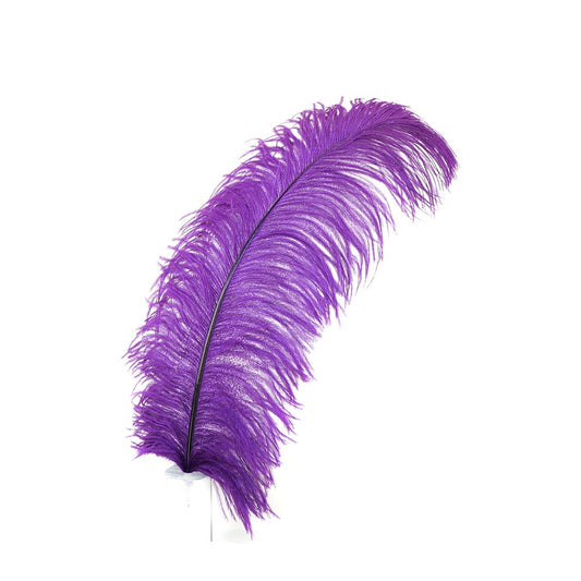 Large Ostrich Feathers - 20-25’’ Prime Femina Plumes - Purple - Ostrich Feathers