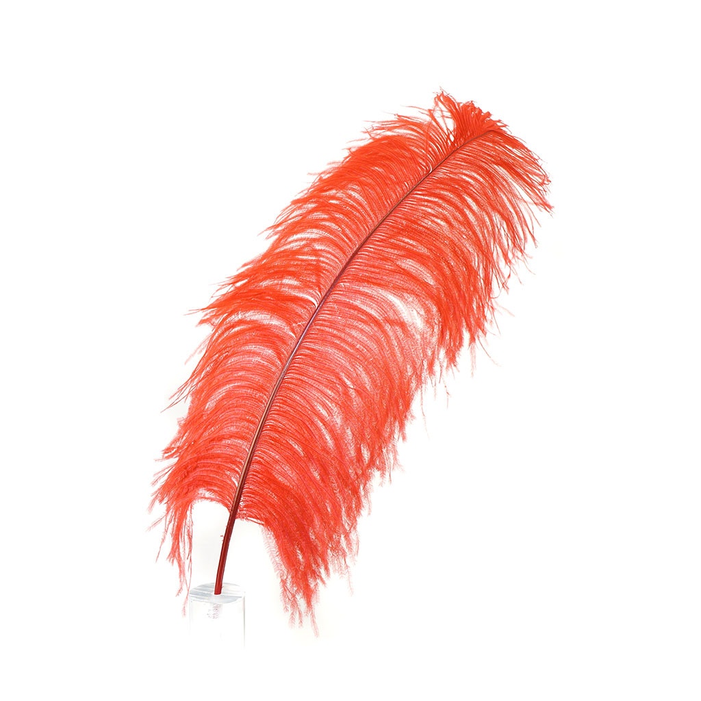 Large Ostrich Feathers - 20-25’’ Prime Femina Plumes - Red - 1 piece - Ostrich Feathers