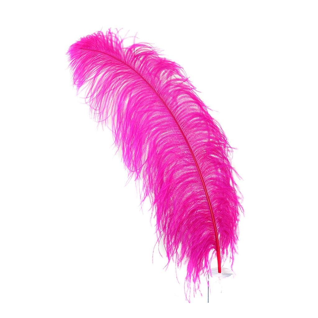 Large Ostrich Feathers - 20-25’’ Prime Femina Plumes - Shocking Pink - 1 piece - Ostrich Feathers