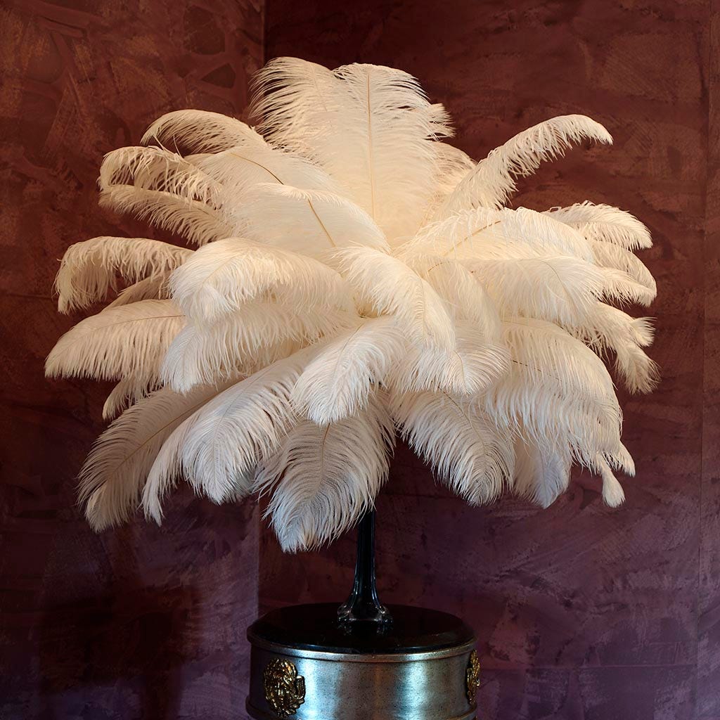 Large Ostrich Feathers - 20-25’’ Prime Femina Plumes - Silver - Ostrich Feathers