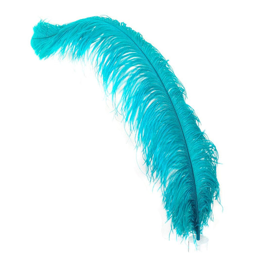 Large Ostrich Feathers - 24-30’’ Prime Femina Plumes - Dark Aqua - Ostrich Feathers