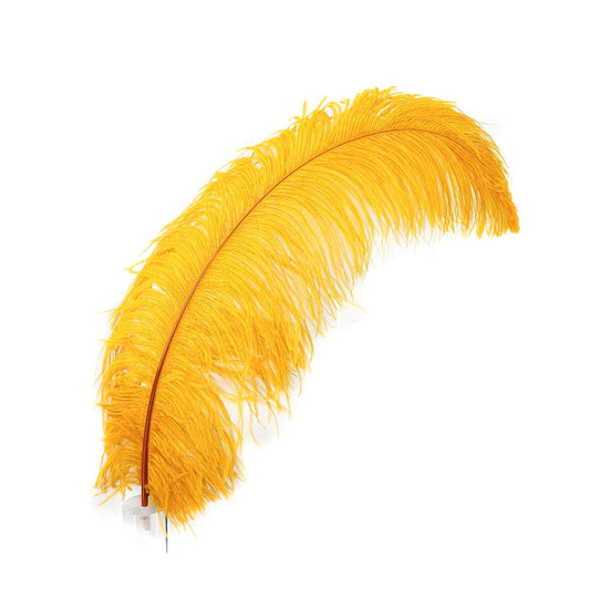 Large Ostrich Feathers - 24-30’’ Prime Femina Plumes - Marigold - Ostrich Feathers