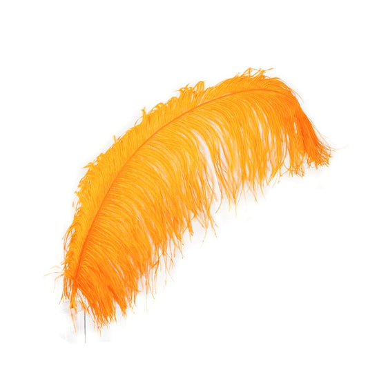 Large Ostrich Feathers - 24-30’’ Prime Femina Plumes - Orange - Ostrich Feathers