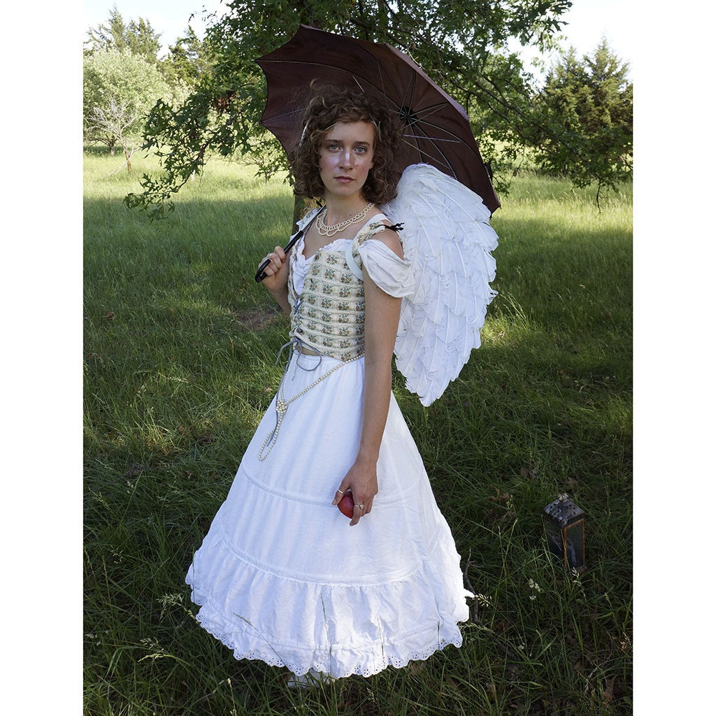 Large White Angel Costume Wings - Adult Fairy Halloween Cosplay Feather Wing - Feathers