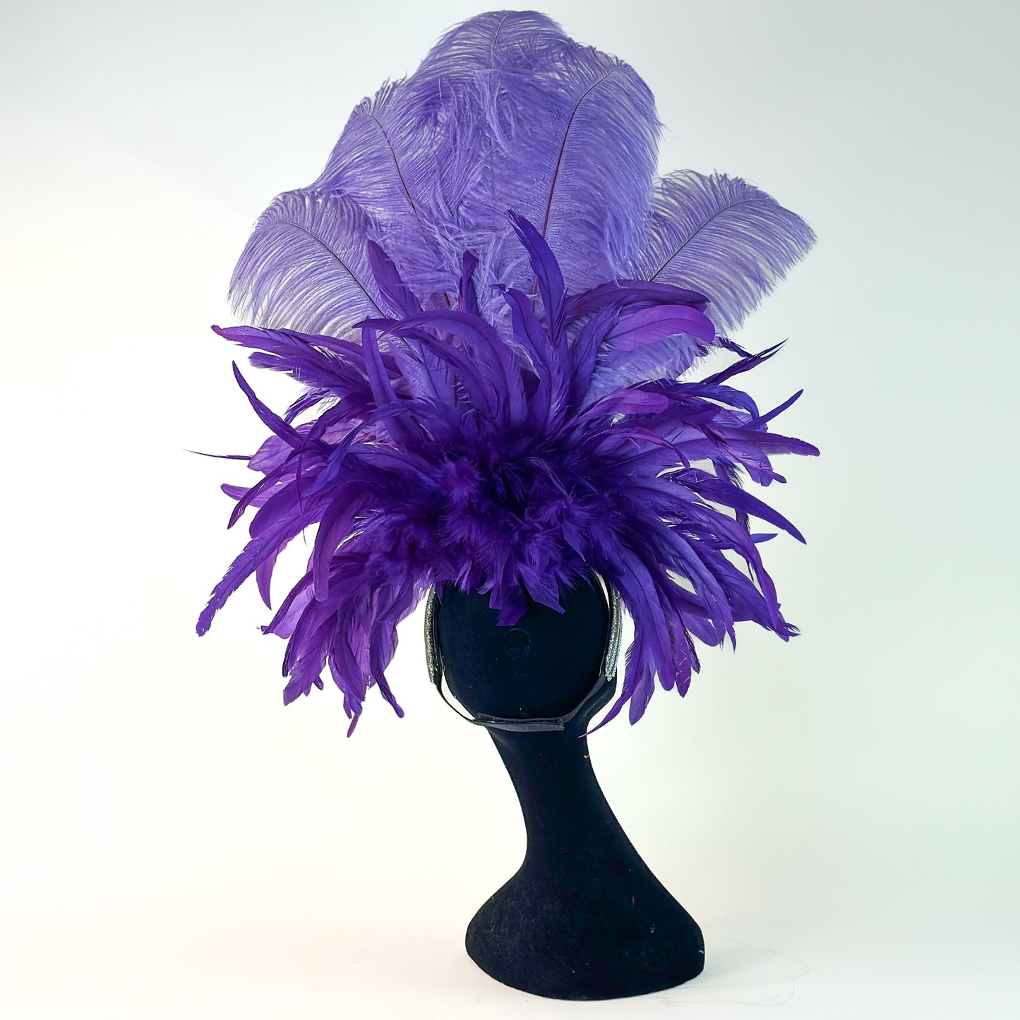 Kitty Lavender Feather Showgirl Headpiece