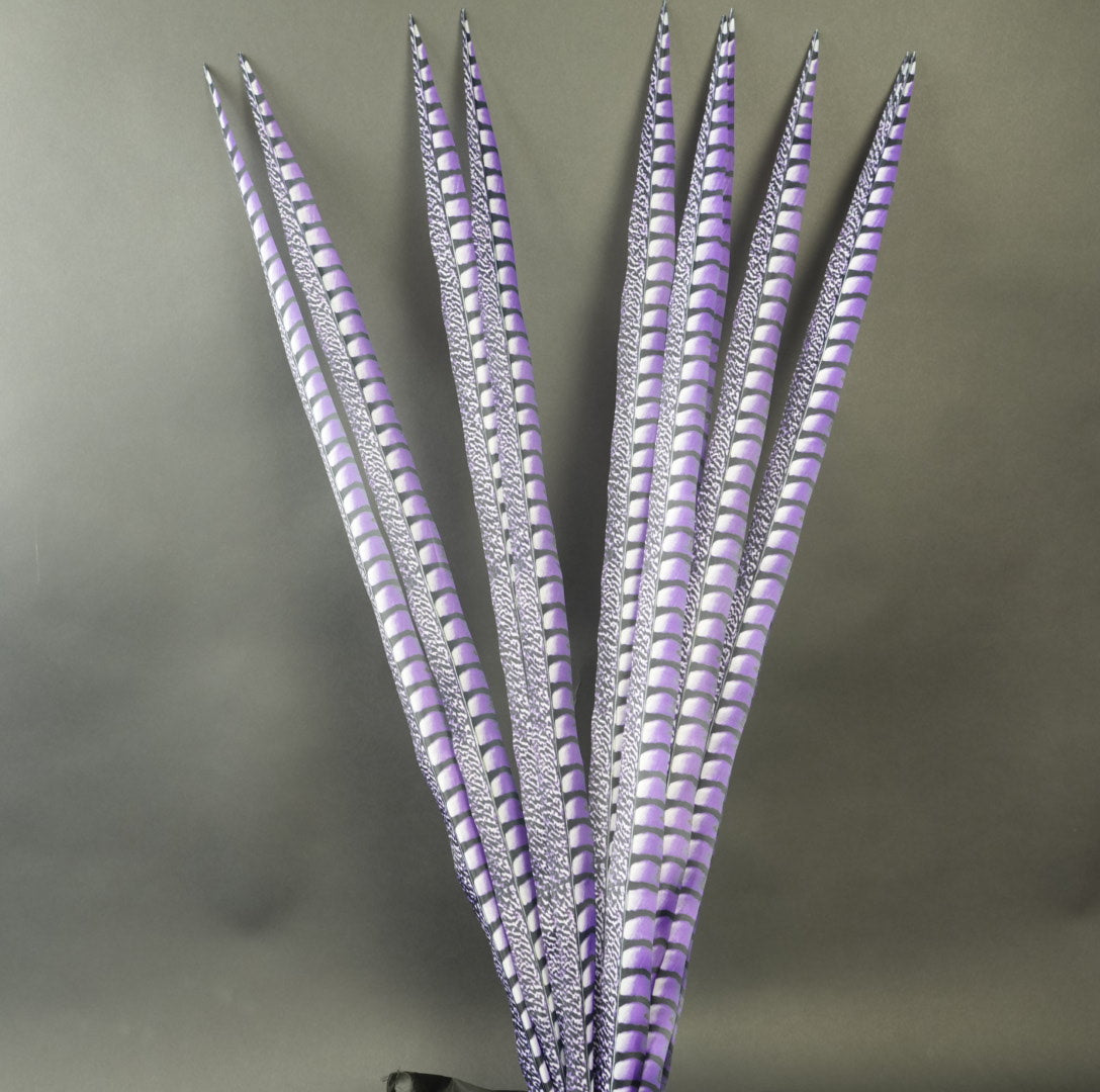 Lavender Faux Lady Amherst Feathers 1 pc