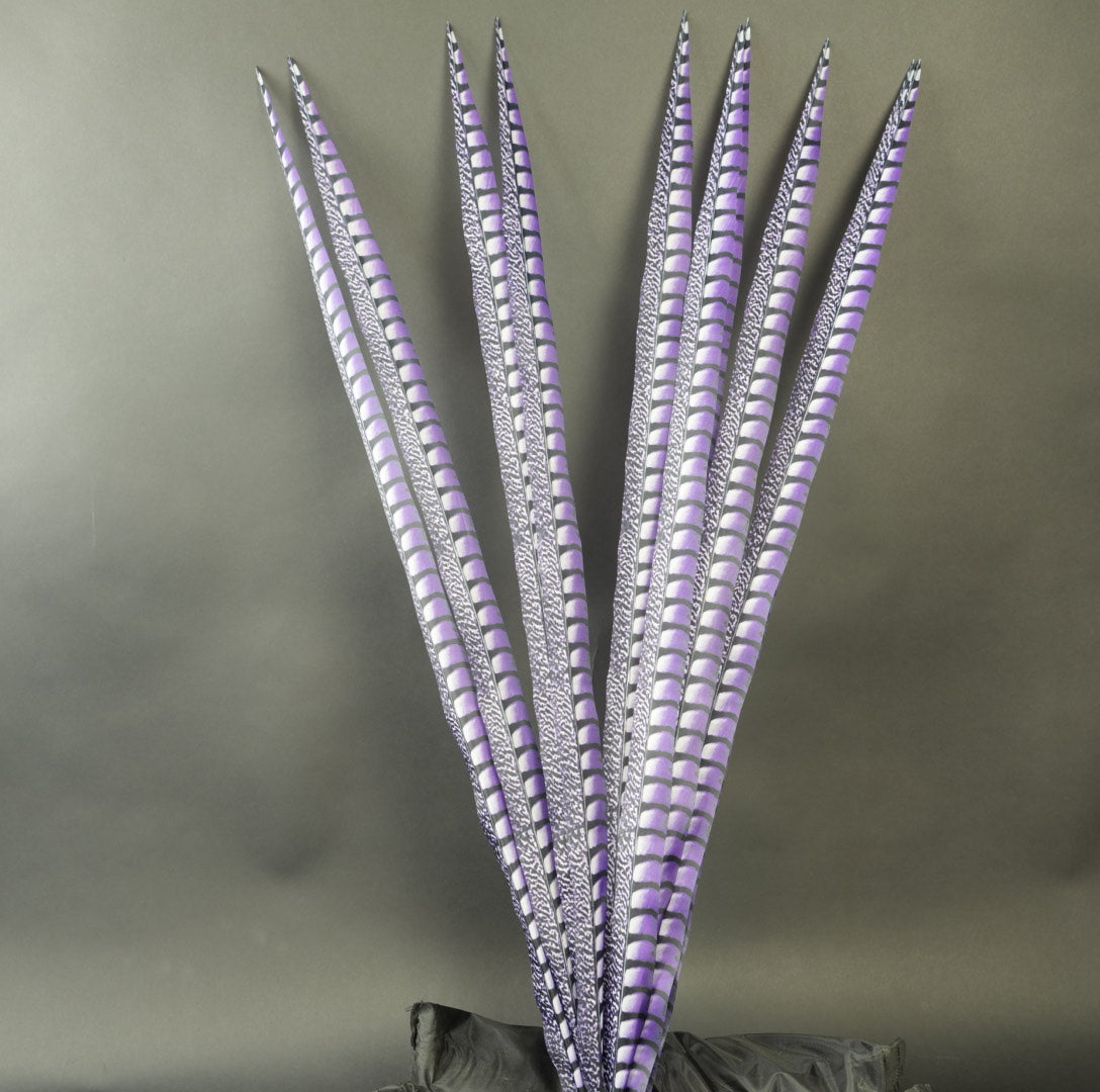 Lavender Faux Lady Amherst Feathers 1 pc