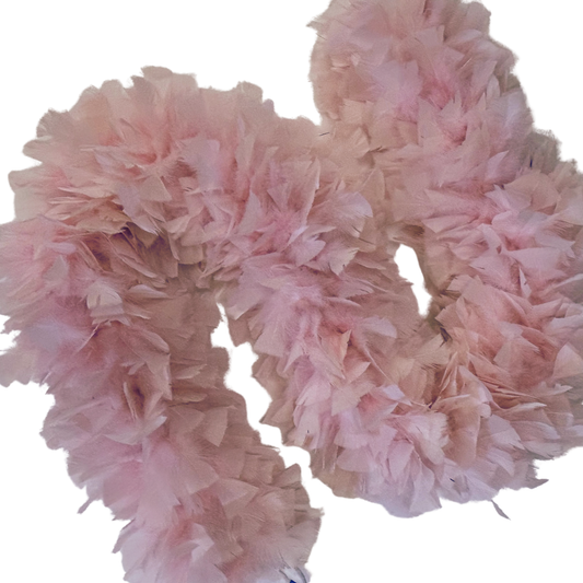 Turkey Boa 8-10 inch diameter   2yd --Light Pink