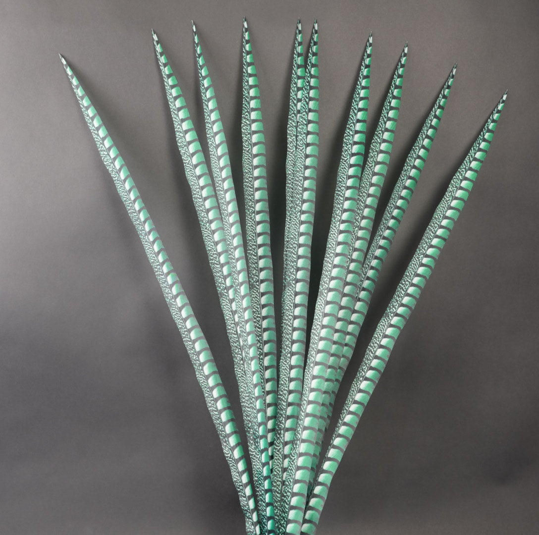 Kelly Green Faux Lady Amherst Feathers 1 pc