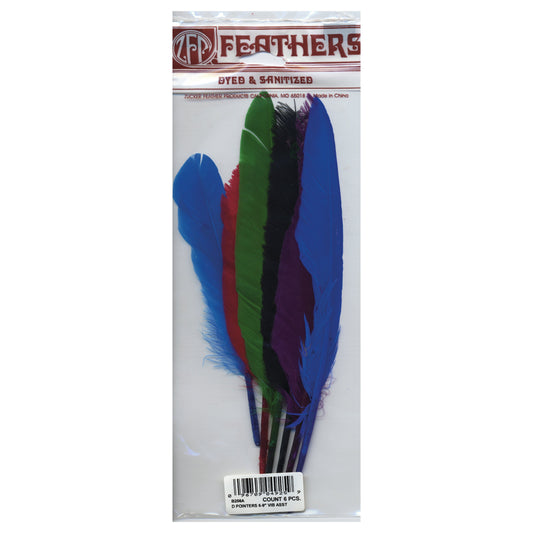 Loose Duck Pointers Mix Dyed - Rainbow Mix - Feathers