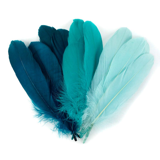 Loose Goose Pallets Mix Dyed Seagreen - Feathers