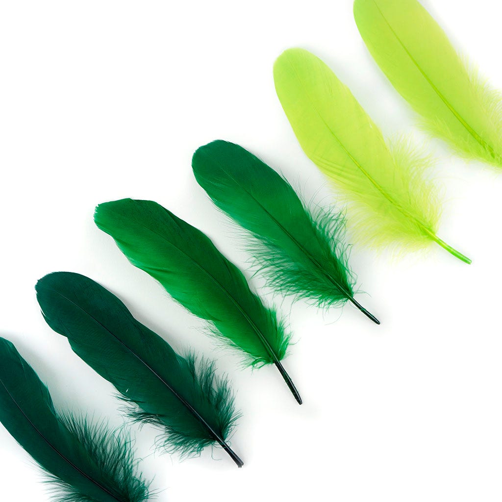 Loose Goose Pallets Mix Dyed Shamrock - Feathers