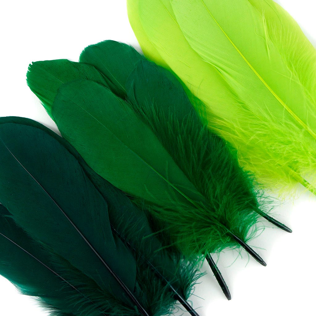 Loose Goose Pallets Mix Dyed Shamrock - Feathers