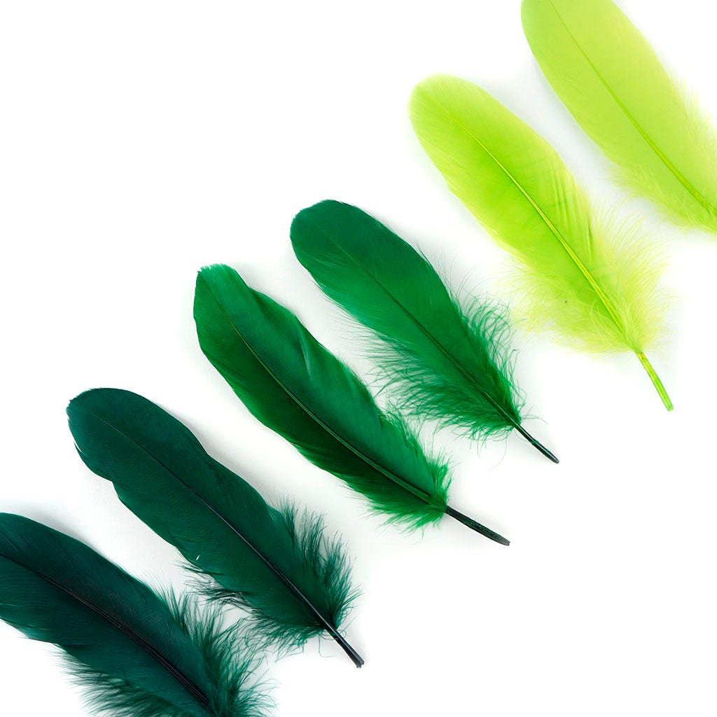 Loose Goose Pallets Mix Dyed Shamrock - Feathers