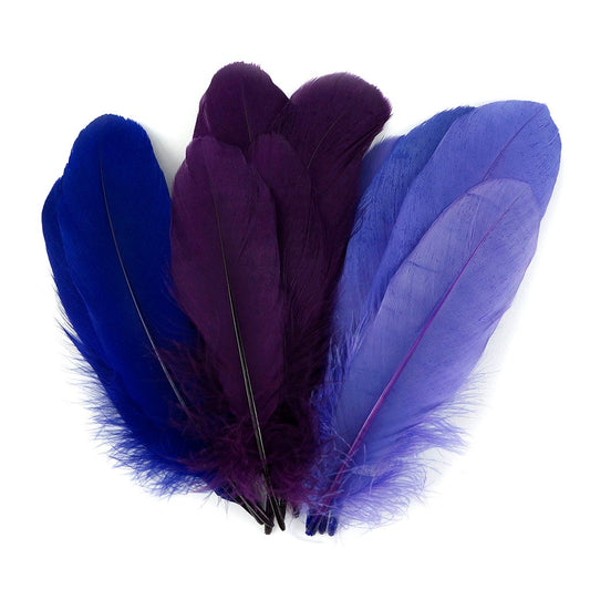 Loose Goose Pallets Mix Dyed Sugarplum - Feathers