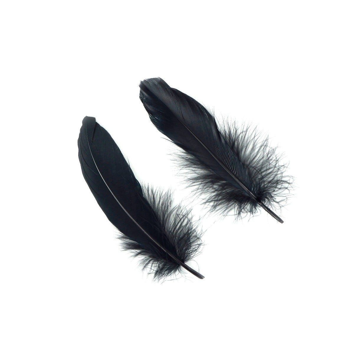 Loose Goose Satinettes Dyed - Black - Feathers