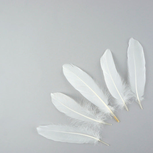 Loose Goose Satinettes Dyed - White - Feathers