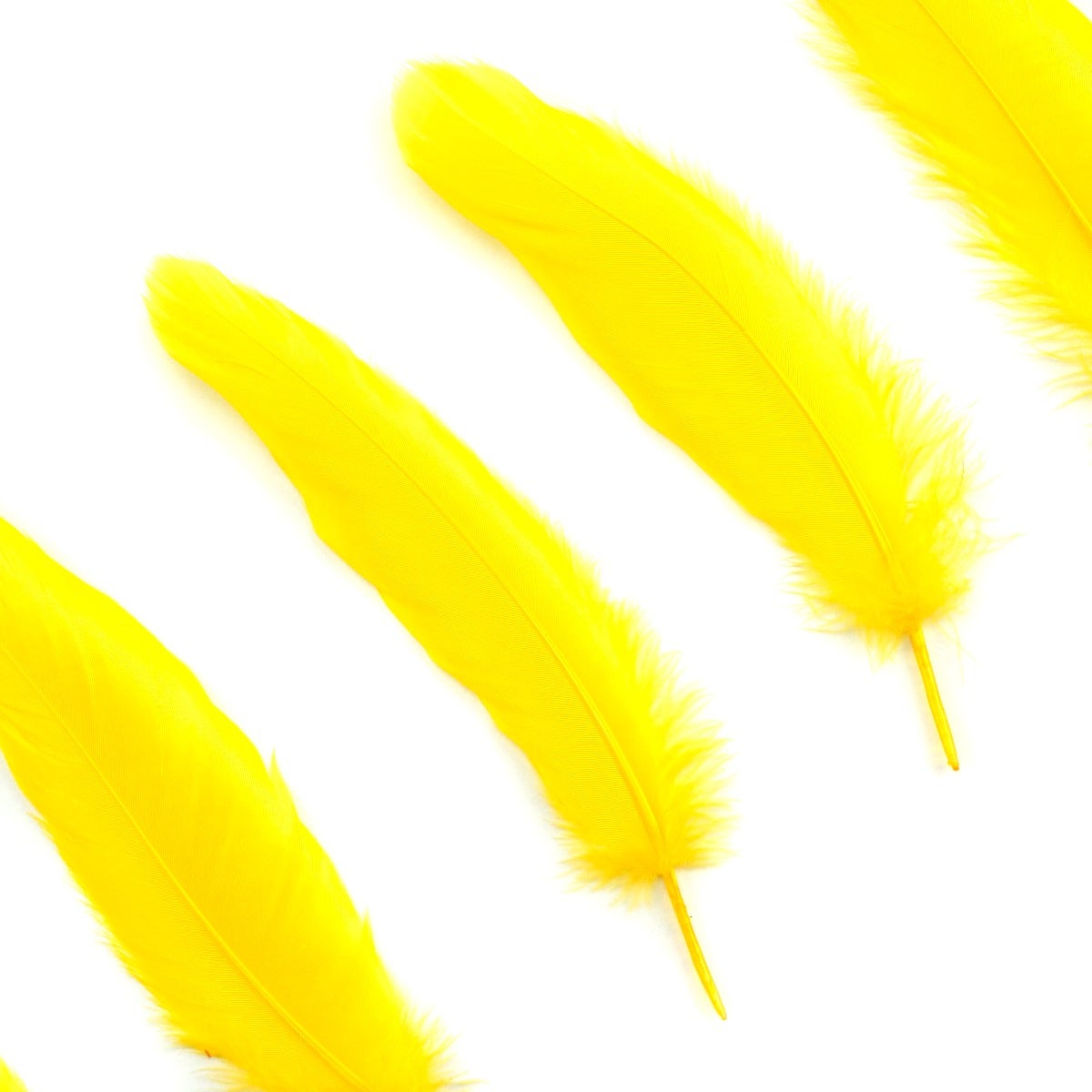 Loose Goose Satinettes Dyed - Yellow - Feathers