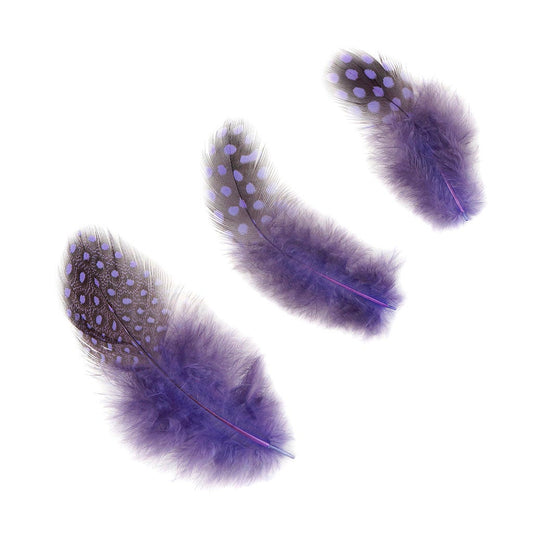 Loose Guinea Plumage Dyed - Lavender - 0.1 oz (approx. 50 pcs) - Feathers