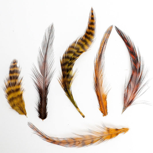 Loose Rooster Chinchilla Mixed Dyed Deco - Feathers