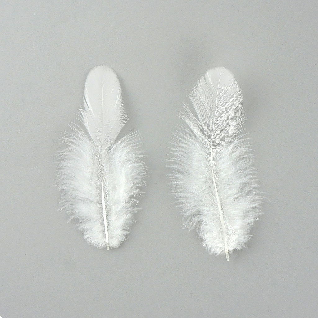 Loose Rooster Plumage Dyed - White - Feathers