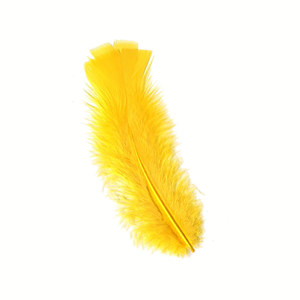 LOOSE TURKEY FLATS DYED 4-6’’ - YELLOW - Feathers