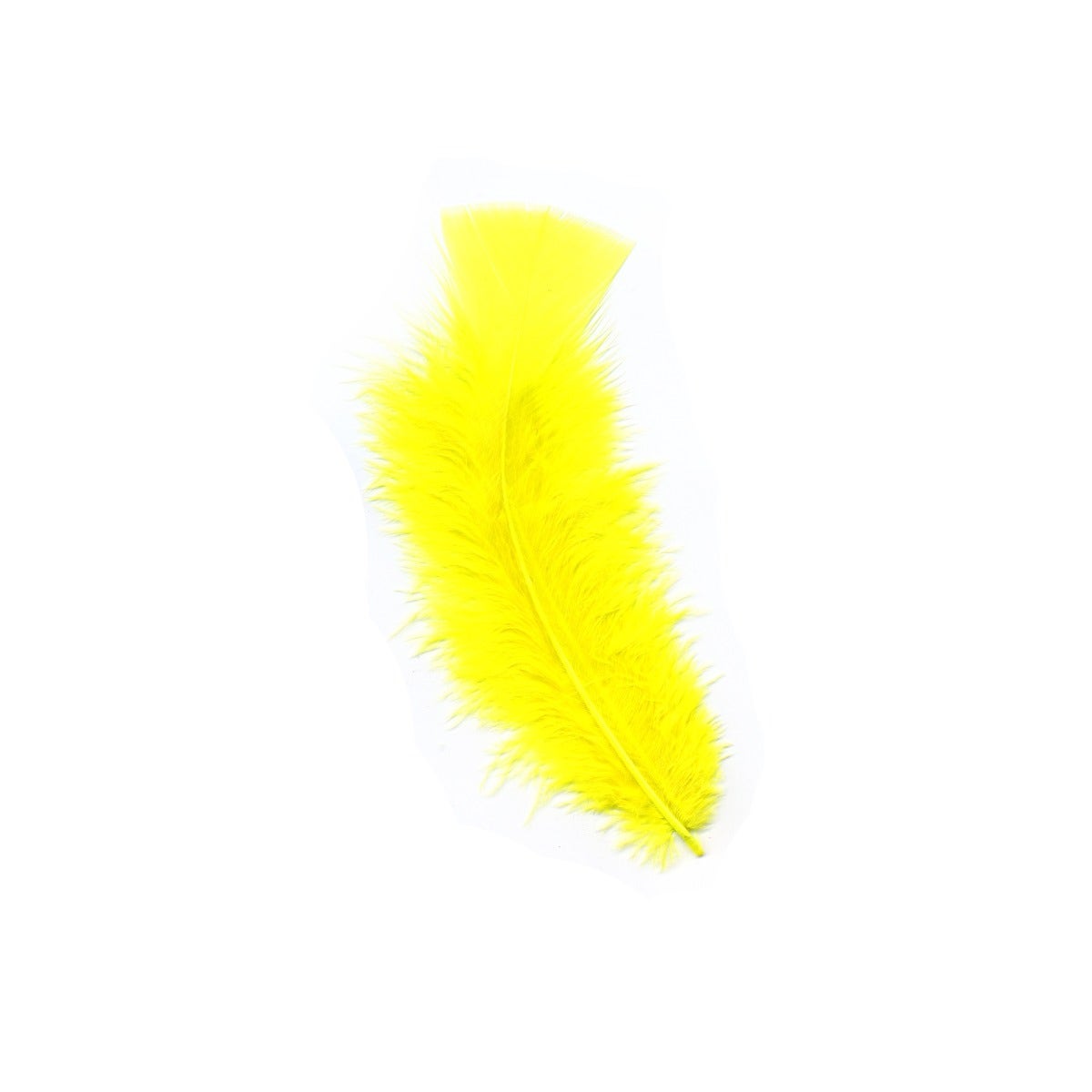 Loose Turkey Flats Dyed Feathers-Fluorescent Yellow - Feathers