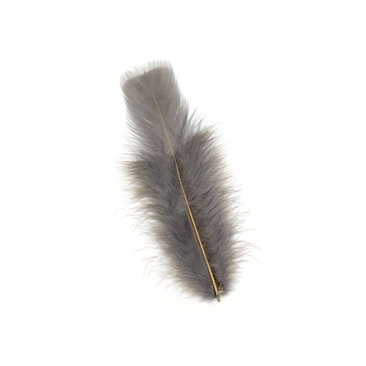 Loose Turkey Flats Dyed Feathers-Grey - Feathers