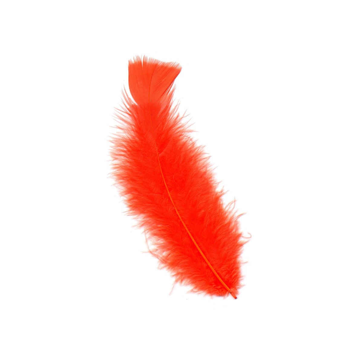 Loose Turkey Flats Dyed Feathers-Hot Orange - Feathers