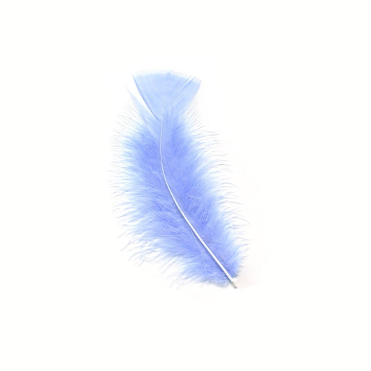 Loose Turkey Flats Dyed Feathers-Light Blue - Feathers