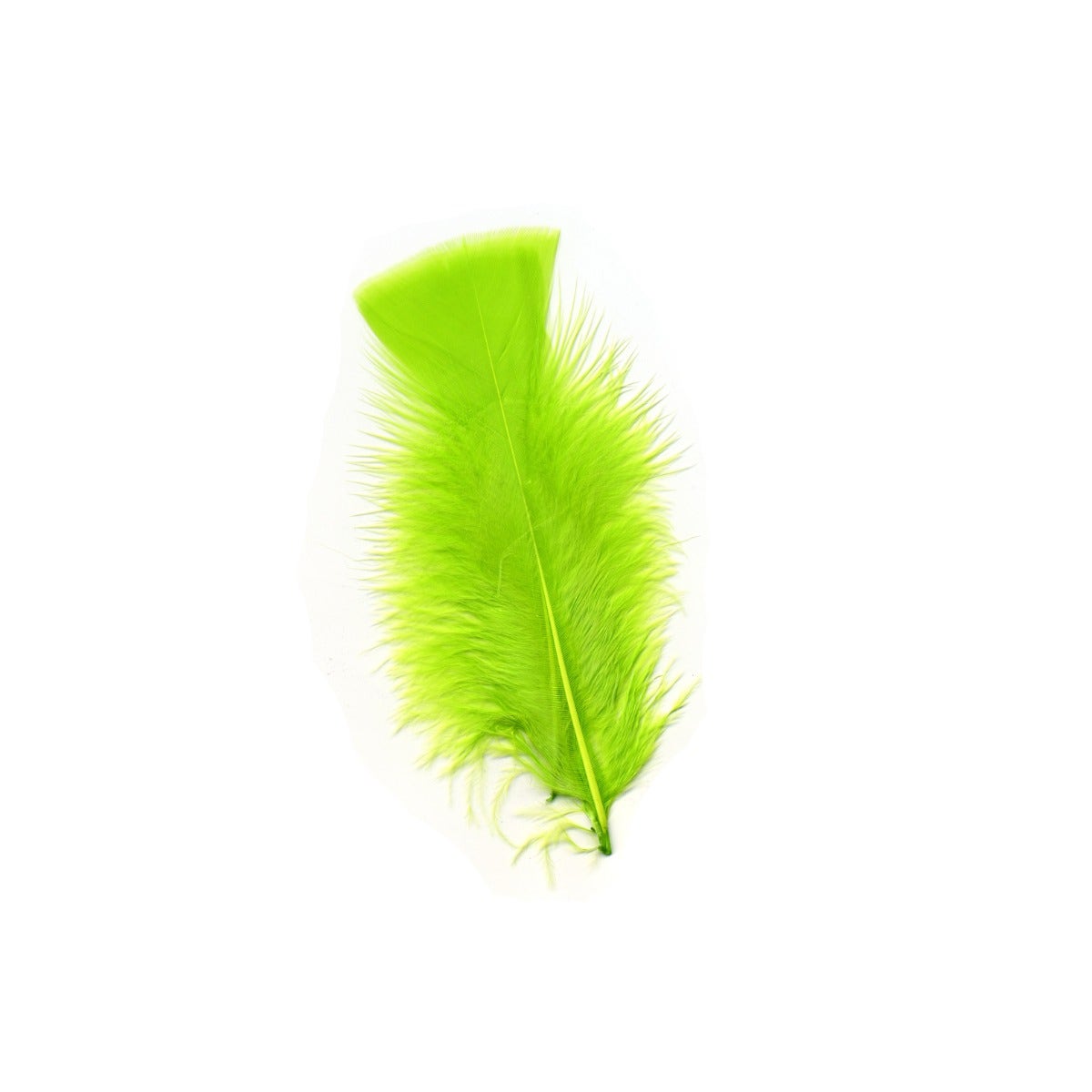 Loose Turkey Flats Dyed Feathers-Lime - Feathers