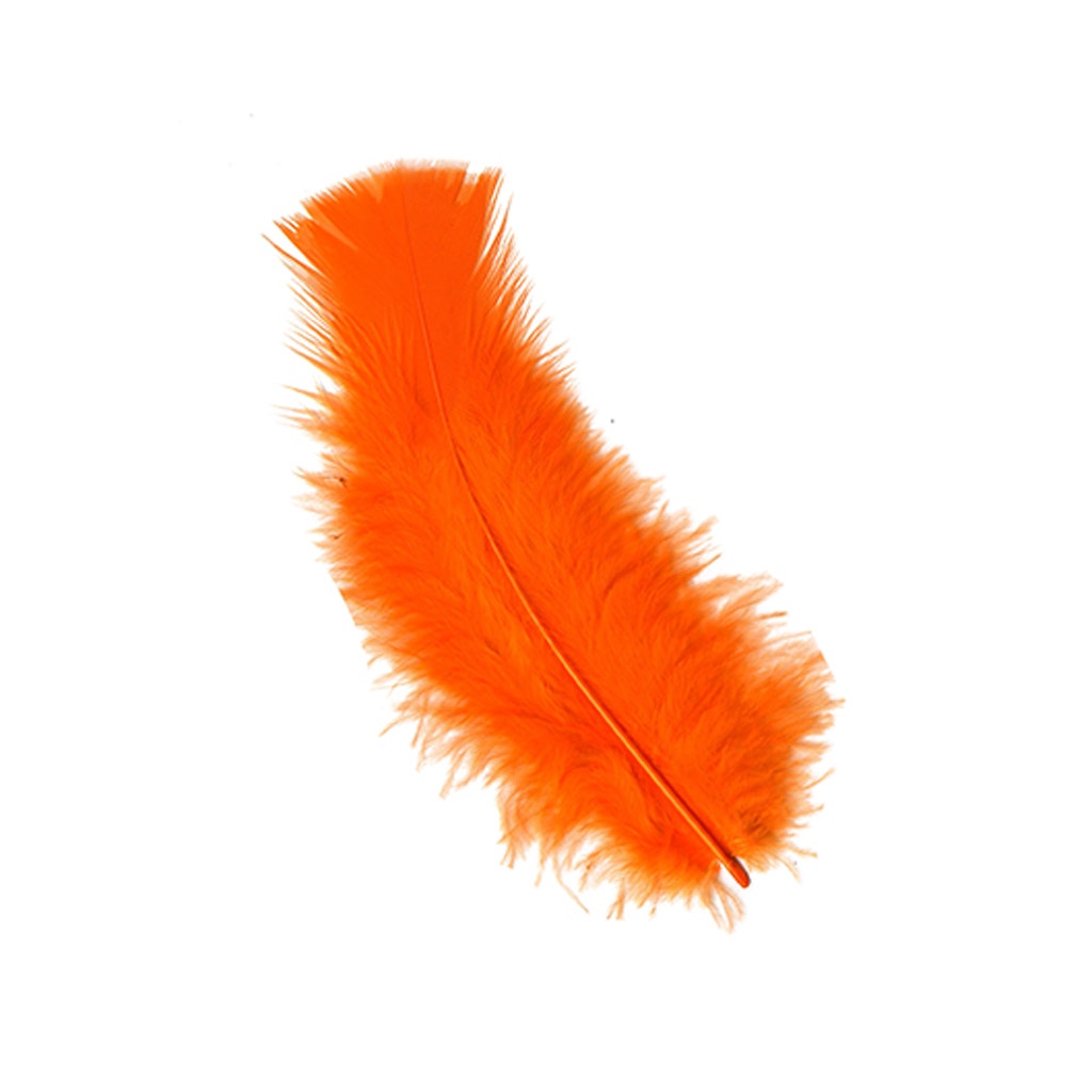 Loose Turkey Flats Dyed - Orange - Feathers