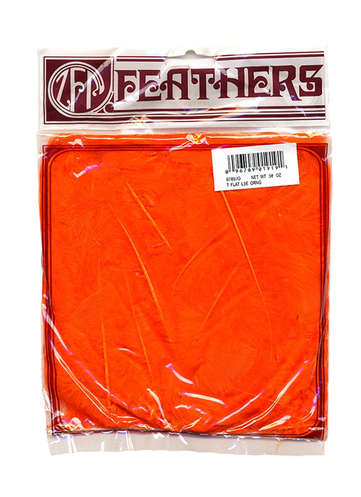 Loose Turkey Flats Dyed - Orange - Feathers