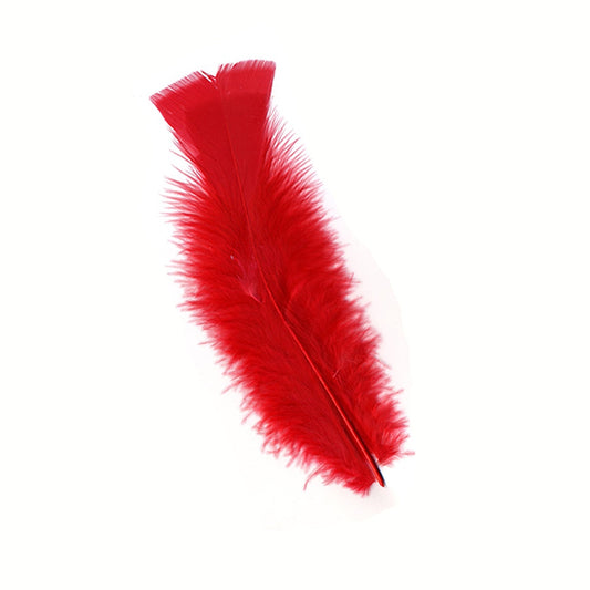 LOOSE TURKEY FLATS DYED - RED - Feathers