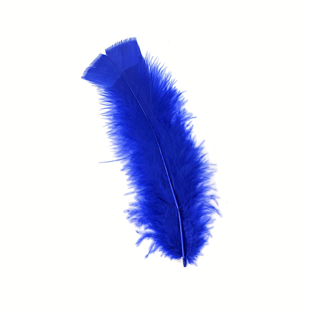 LOOSE TURKEY FLATS DYED - ROYAL - Feathers