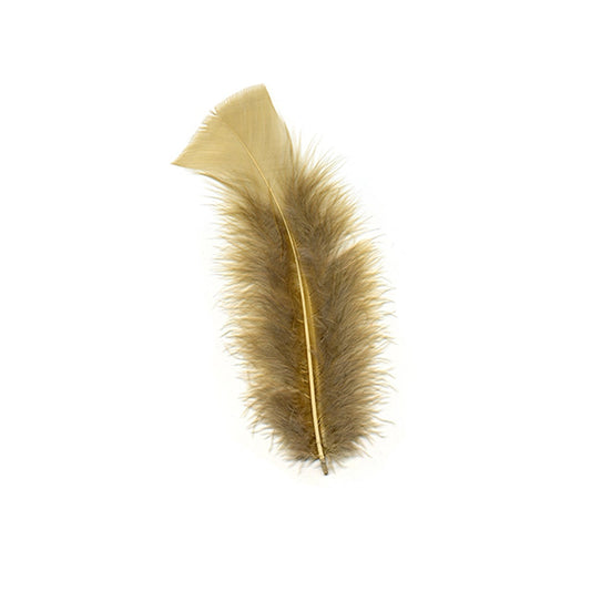 LOOSE TURKEY FLATS DYED SOLID - BEIGE - Feathers