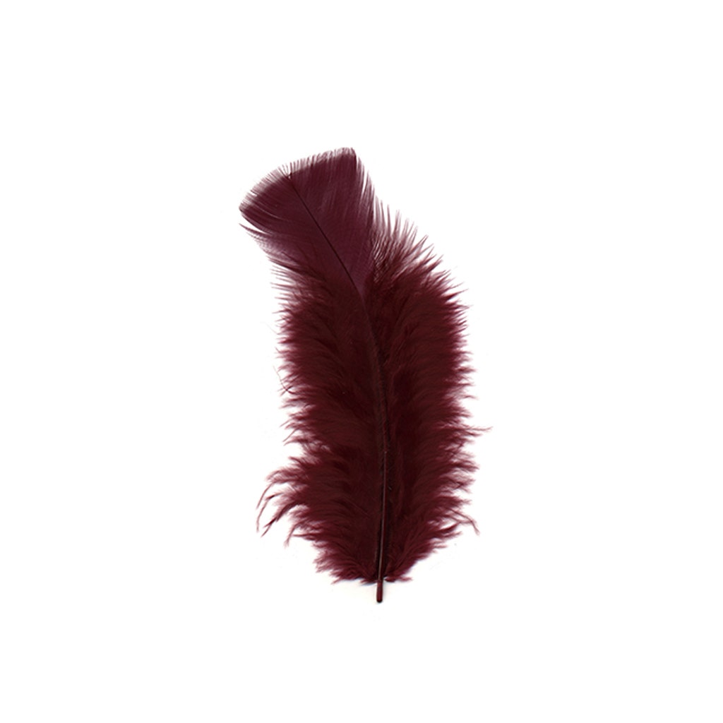 LOOSE TURKEY FLATS DYED SOLID - BURGUNDY - Feathers