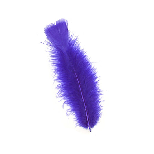 LOOSE TURKEY FLATS DYED SOLID - DARK LILAC - Feathers